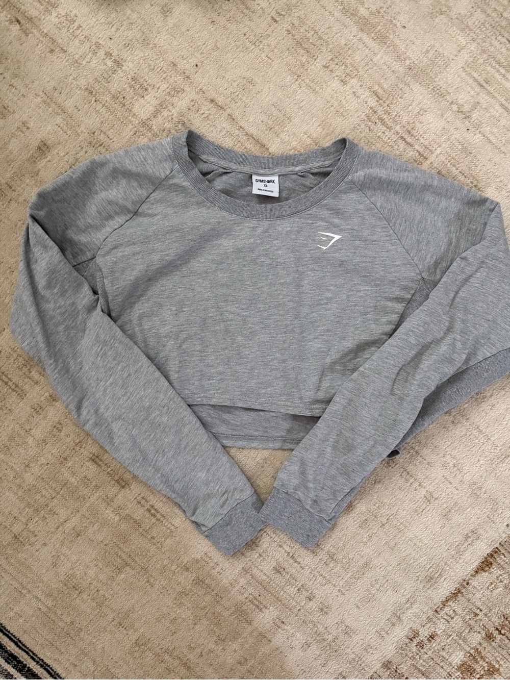 Gymshark Light Grey Cropped Pullover